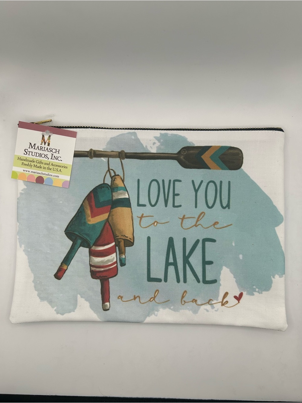 NWT LOVE YOU to the LAKE and back cosmetic case